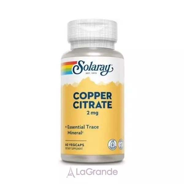 Solaray Copper Citrate 2 mg ������ ���� ��� ������ ���������� ��������