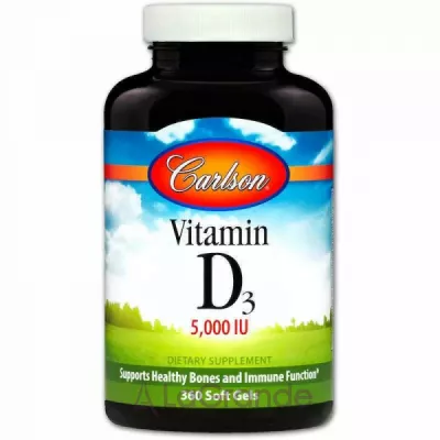 Carlson Vitamin D3 5000 IU ³ D3 5000 