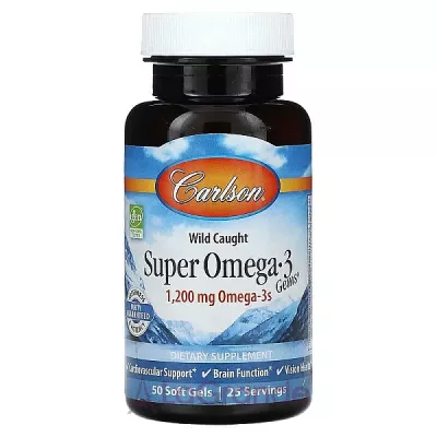 Carlson Wild Caught Super Omega-3 Gems 1200 mg ĳ  