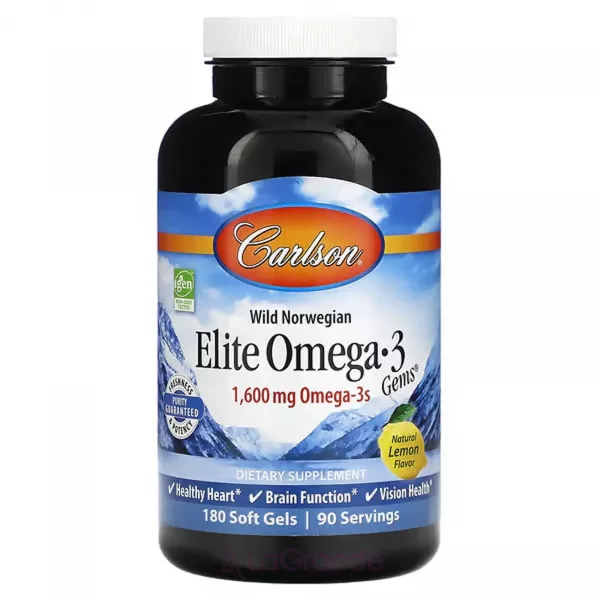 Carlson Wild Caught Elite Omega-3 Gems 1600 mg ����������� ������� 