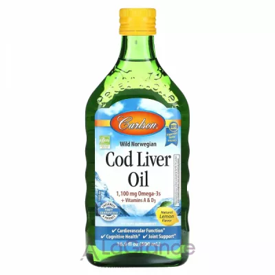 Carlson Wild Norwegian Cod Liver Oil Natural Lemon Flavor '       