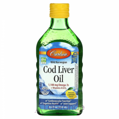 Carlson Wild Norwegian Cod Liver Oil Natural Lemon Flavor '       