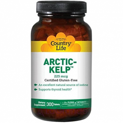 Country Life, Arctic-Kelp, 225 mcg, 300 Tablets, ,       ,  