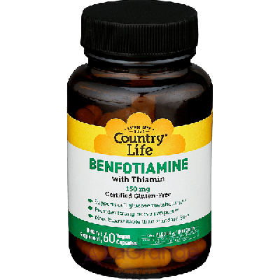 Country Life, Benfotiamine, with Coenzyme B1, 150 mg, 60 Veggie Caps    B-1