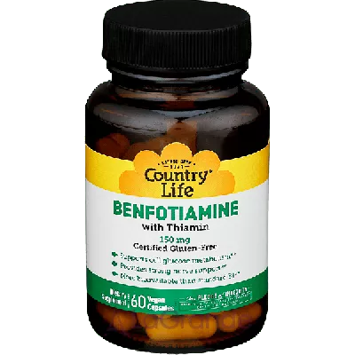 Country Life, Benfotiamine, with Coenzyme B1, 150 mg, 60 Veggie Caps    B-1