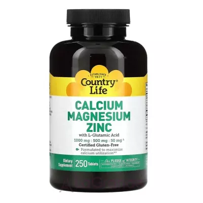 Country Life, Calcium Magnesium Zinc, 250 Tablets              