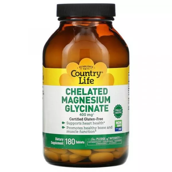Country Life Chelated Magnesium Glycinate, 133 mg �������� �������� ������, 133 �� ��� ����������