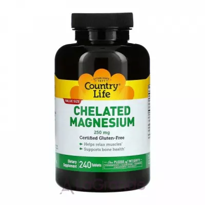 Country Life Chelated Magnesium 250 mg ������ �����, ��� ������������ ������� �����, ��������� �������������� ��������� �����