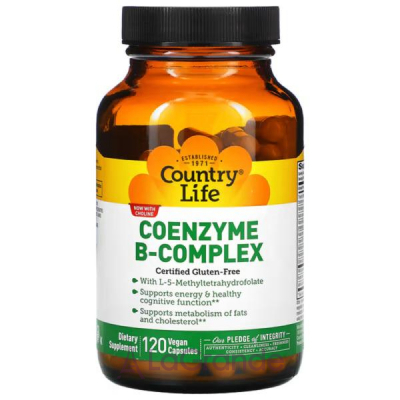 Country Life, Coenzyme B-Complex Caps, 120 Vegan Capsules     B