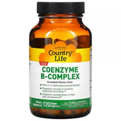 Country Life, Coenzyme B-Complex Caps, 120 Vegan Capsules     B