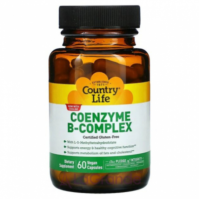 Country Life, Coenzyme B-Complex Caps, 60 Vegan Capsules  - 