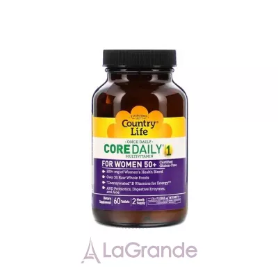 Country Life, Core Daily-1 Multivitamin for Women 50+, 60 Tabl      50 .