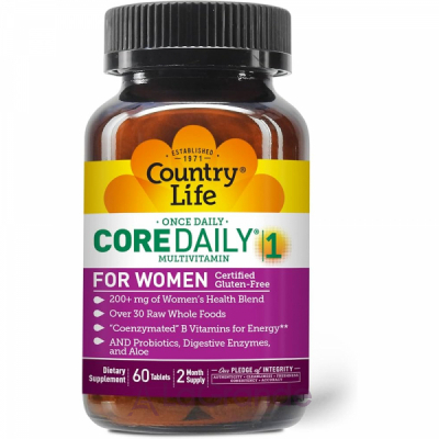 Country Life, Core Daily-1 Multivitamins, Women, 60 Tablets   