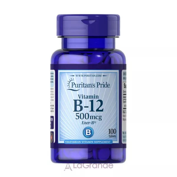 Puritan's Pride  Vitamin B-12 500 mcg ĳ������ ������� �³���� �-12�