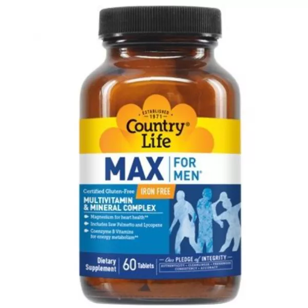 Country Life Max for Men Multivitamin & Mineral Complex Iron-Free ���������-����������� �������� ��� ������ ��� ������