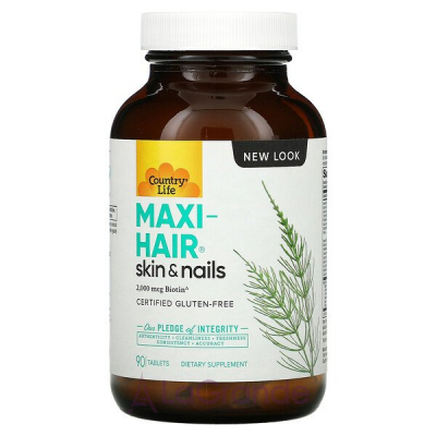 Country Life, Maxi-Hair, 90 Tablets     ,   ,  