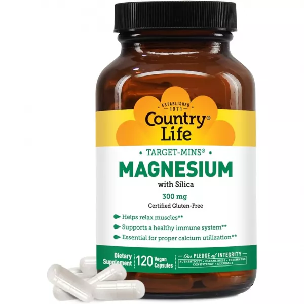 Country Life Target-Mins Magnesium Caps with Silica, 300 mg ��������� ������� � ��������� ������� ��� ���������� ���������