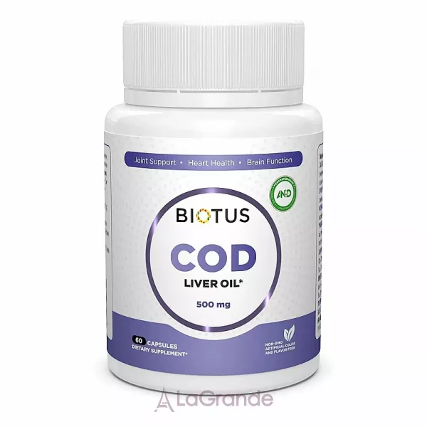 Biotus Cod Liver Oil 500 mg ���'���� ��� �� ������� �����, 500 ��