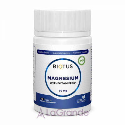 Biotus Magnesium with Vitamin B6 50 mg ĳ  