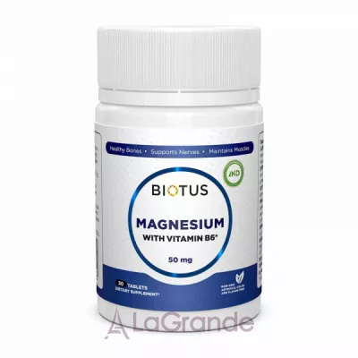 Biotus Magnesium with Vitamin B6 50 mg ĳ  