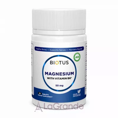 Biotus Magnesium with Vitamin B6 50 mg ĳ  