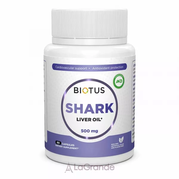 Biotus Shark Liver Oil 500 mg ���'���� ��� � ������� �����, 500 ��