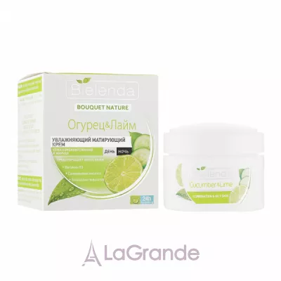 Bielenda Bouquet Nature Cucumber & Lime Moisturizing Mattifying Cream      