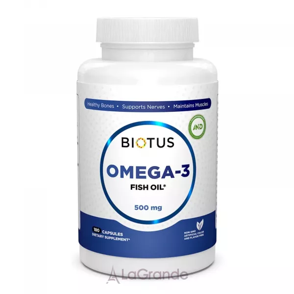 Biotus Omega 3 Fish Oil 500 mg �����-3 ���'���� ��� 500 ��