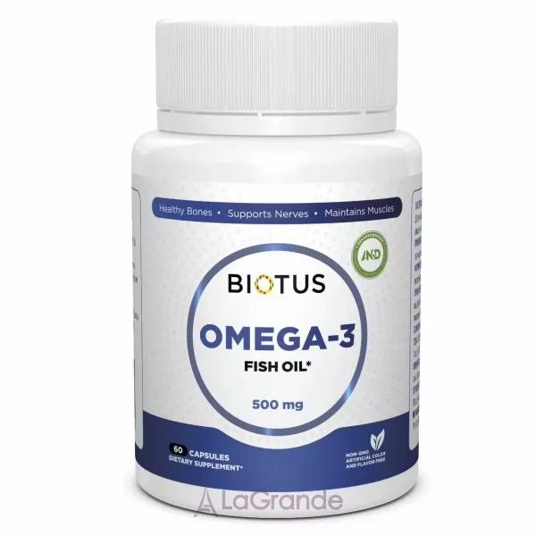 Biotus Omega 3 Fish Oil 500 mg �����-3 ���'���� ��� 500 ��