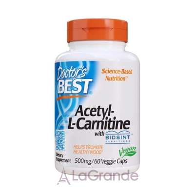 -L- Doctor's Best Acetyl-L-Carnitine 500 , 60   -    