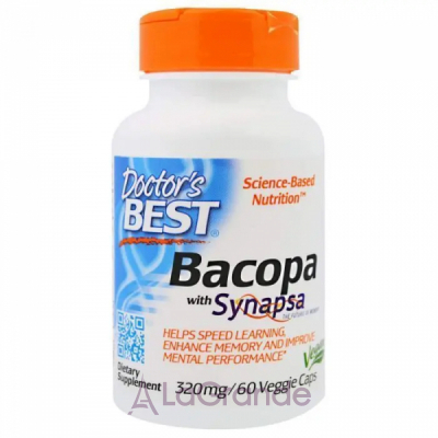 Bacopa With Synapsa, Doctor's Best, 320 , 60 caps    Synapsa  ,  ', 