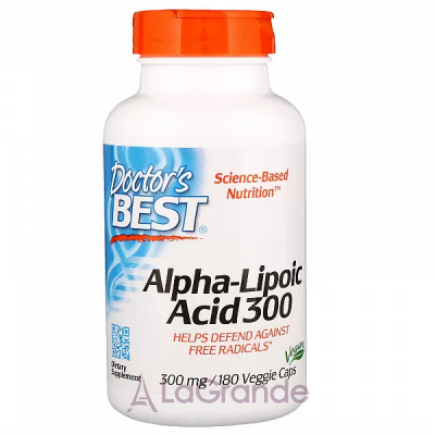 Doctor's Best, Best Alpha Lipoic Acid, 300 mg, 180 Capsules -  300 