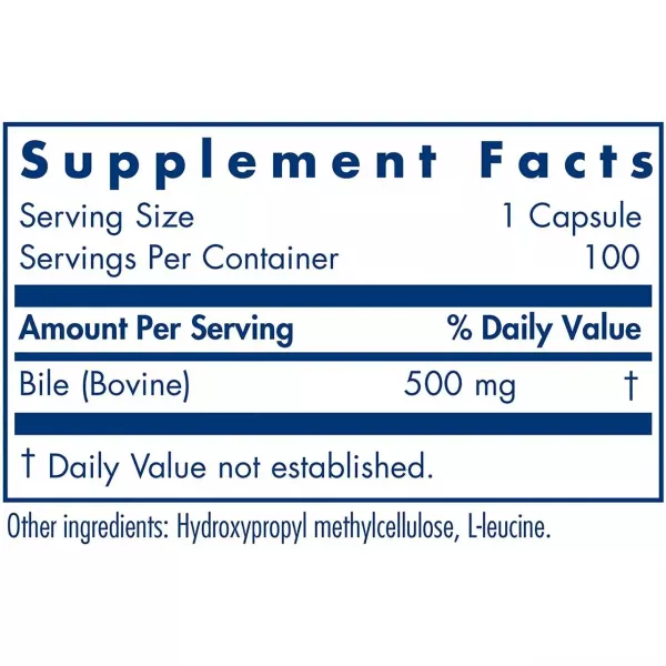 Allergy Research Group Ox Bile 500 mg �������� ������ ����� (�������� ��� ������������ ������ �������)