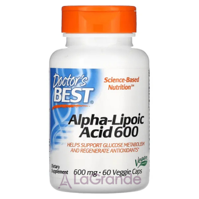 Doctor's Best, Best Alpha-Lipoic Acid, 600 mg, 60 Veggie Caps -  600 