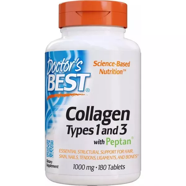 Doctor's Best Collagen Types 1 & 3, 1000 mg �������� ���� 1 � 3 ��� �������� ����, �����, ������, �������� � ������ 1000 ��
