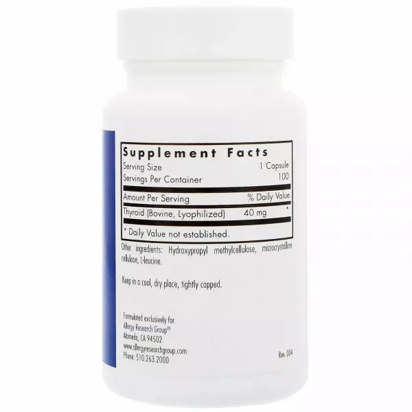 Allergy Research Group Thyroid Natural Glandular ϳ������� ��������� ������