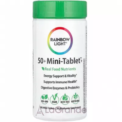 Rainbow Light 50+ Mini-Tablets Multivitamin  50+