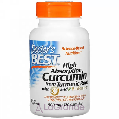 Doctor's Best, Best Curcumin C3 Complex, 500 mg, 120 Capsules  3   