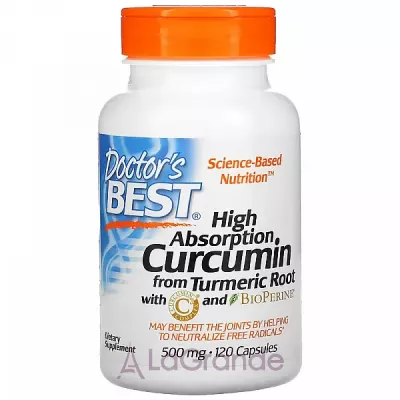 Doctor's Best, Best Curcumin C3 Complex, 500 mg, 120 Capsules  3   