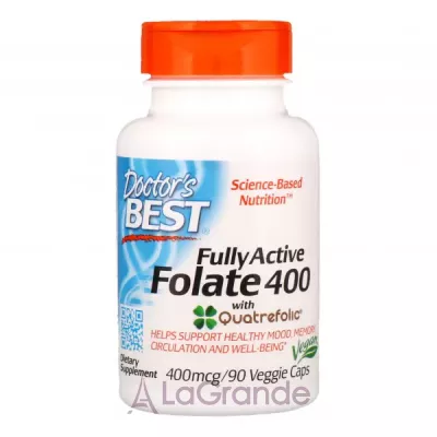 Folate fully active with Quatrefolic) 400 mkg 90 caps       