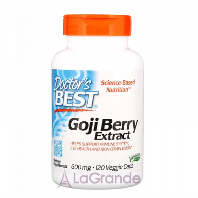 Doctor's Best, Best Goji Berry Extract, 600 mg, 120 Veggie Caps    (Goji Berry Extract) 600  120 