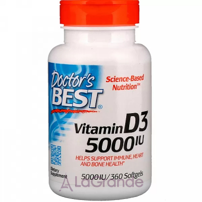 Doctor's Best Vitamin D3 5000 IU  D3 5000 