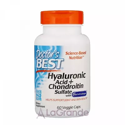 Doctor's Best, Best Hyaluronic Acid, with Chondroitin Sulfate, 60 Capsules ó     (Hyaluronic acid+Chondroitin sulfate) 50 /100  60 