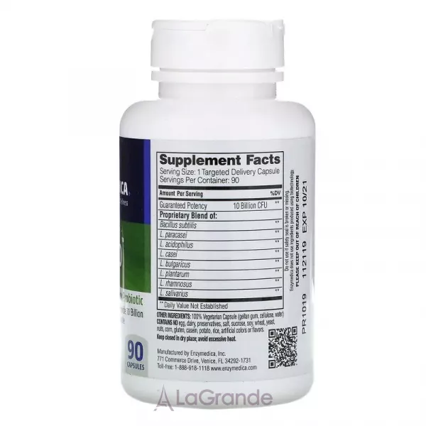 Enzymedica Pro-Bio Guaranteed Potency Probiotic �������� ��� �������� ������� ������� ��������� �� �������� ���������