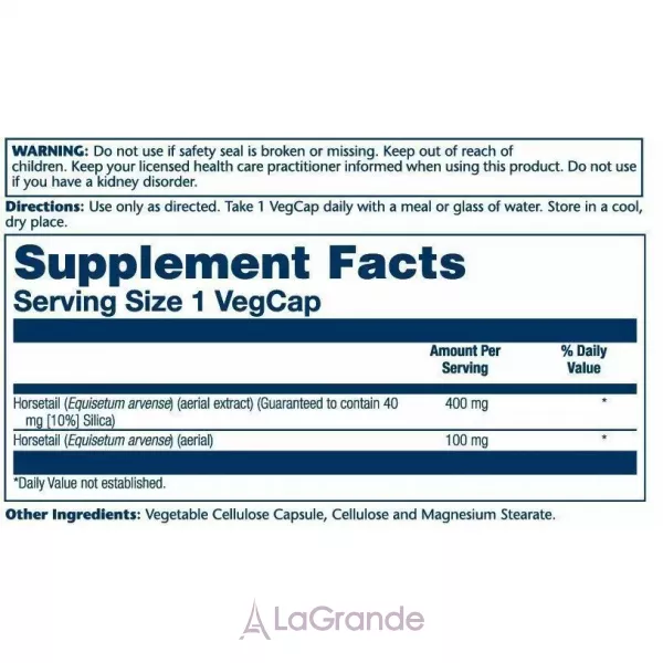Solaray Horsetail Extract 400 mg �������� ����� 400 ��