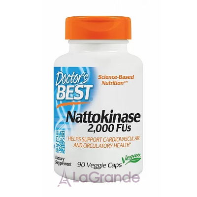 Doctor's Best, Best Nattokinase, 2,000 FU, 90 Veggie Caps  (Nattokinase) 2000 fu 90 