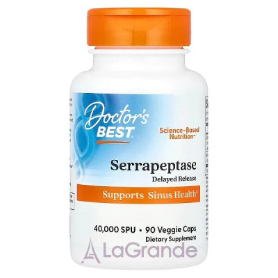 Doctor's Best, Best Nattokinase, 2,000 FU, 90 Veggie Caps  (Serrapeptase) 40000 SPU 90 