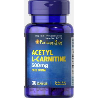 Puritan's Pride Acetyl L-Carnitine 500 mg   L-    