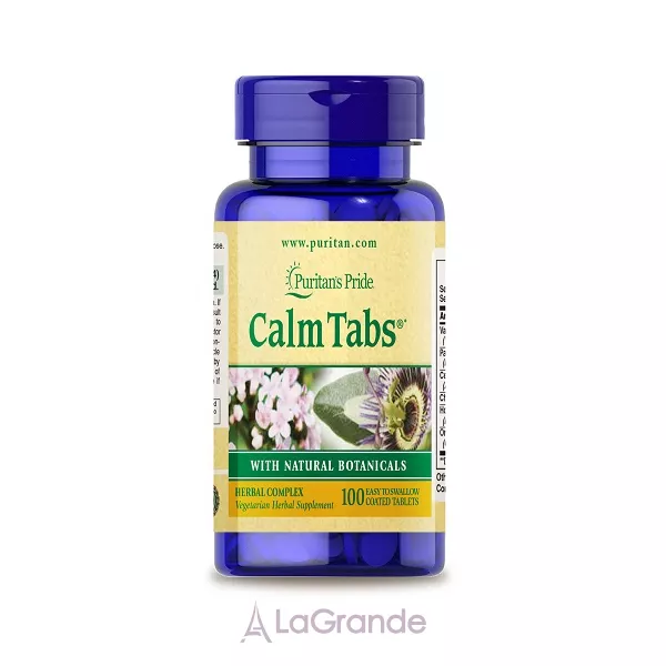 Puritan's Pride Calm Tabs with Valerian, Passion Flower, Hops, Chamomile, ������������ ����'���� �������� � ���������