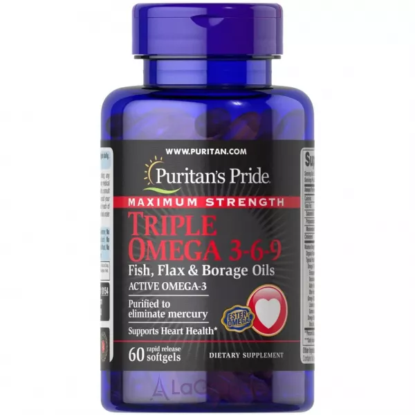 Puritan's Pride Maximum Strength Triple Omega 3-6-9 Fish �����  3-6-9